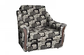 Кресло-кровать Виктория (аккордеон) кубики коричневые, рогожка